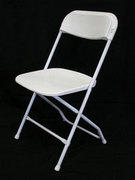 001 Chair, White Folding